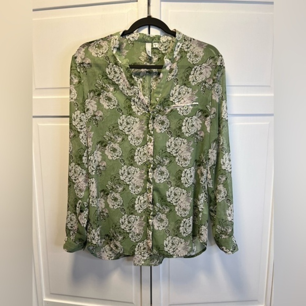 Kut from the Kloth Jasmine Sheer Floral Blouse Size Women’s Medium